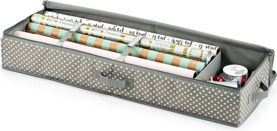 Foto: Cadeauverpakking inpakpapier organizer tas 2 vaks 30 x 90 cm zeller hobbyartikelen cadeau geschenk inpakpapier tas organizer tassen met vakjes