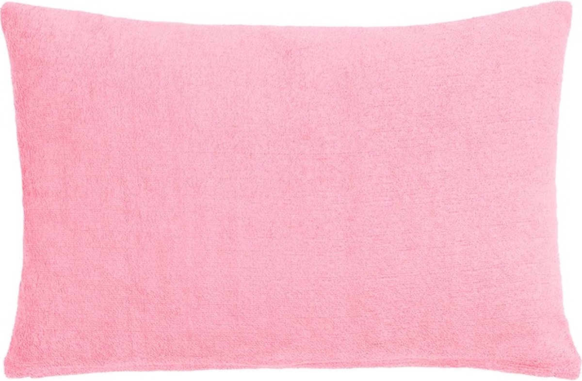 Linen & More Terry Roze Kussen | 40 X 60 | Sierkussen Voor Woonkamer Of Slaapkamer