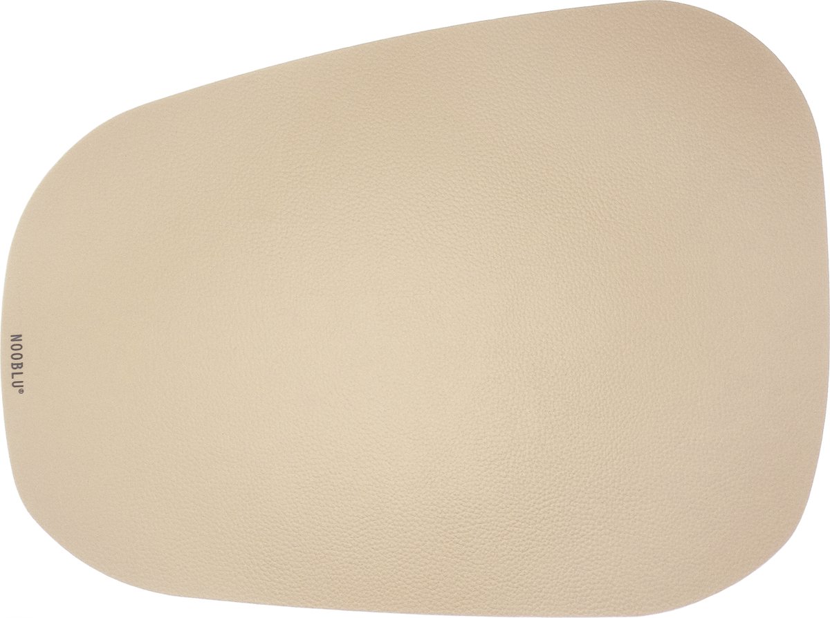 NOOBLU PEBL onderzetter / muismat 28 x 21 cm - Kleur: Champagne, Aantal: set van 6