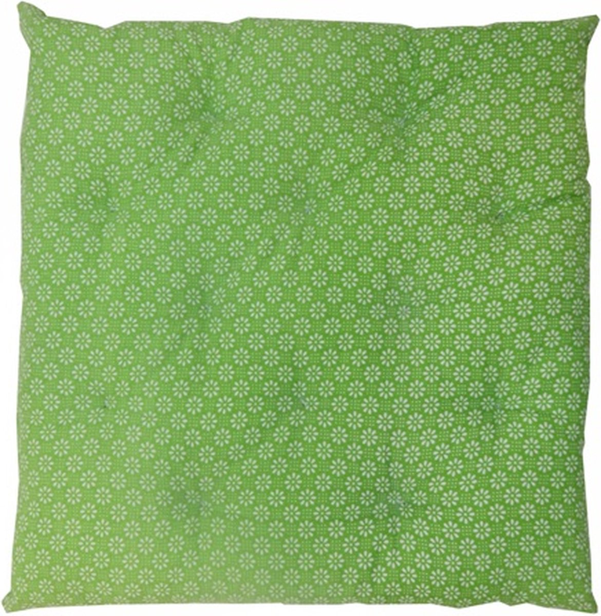 Linen & More Mattress Daisy Groen | 40 X 40 | Sierkussen Voor Woonkamer Of Slaapkamer