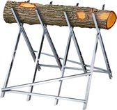 zaagbok inklapbaar - tot 150 kg - verstelbaar - voor kettingzaag - 80 x 80 x 82 cm - staal