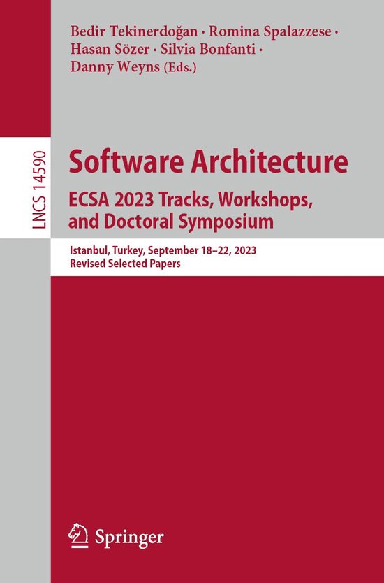 Lecture Notes in Computer Science 14590 - Software Architect ... - cover
