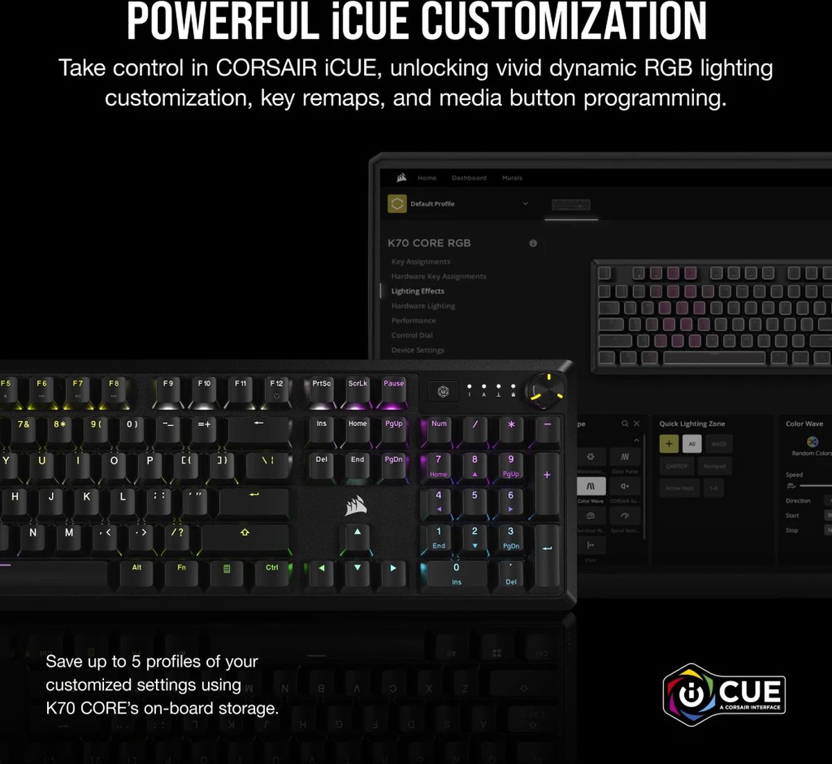 Corsair K70 RGB Core - Mechanisch Gaming Toetsenbord thumbnail 3