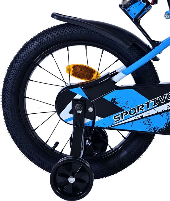 Volare Sportivo Kinderfiets - Jongens - 16 inch - Blauw Zwart van Volare — afbeelding 3
