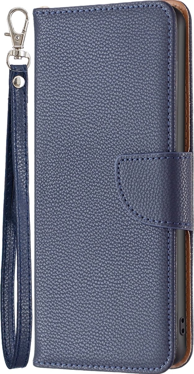 Mobigear Telefoonhoesje geschikt voor Apple iPhone 16 Pro Max Hoesje | Mobigear Excellent Bookcase Portemonnee | Pasjeshouder voor 2 Pasjes | Telefoonhoesje voor Pinpas / OV Kaart / Rijbewijs - Blauw