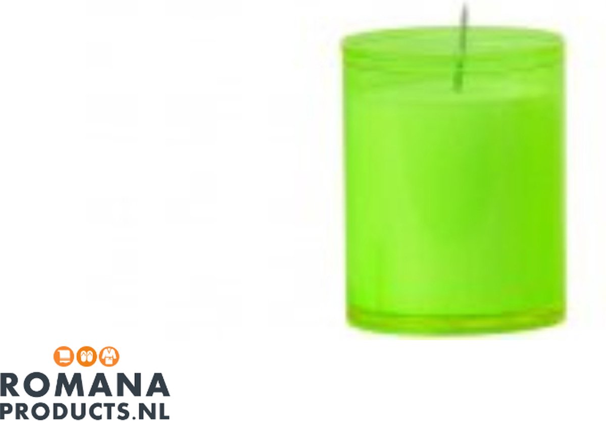 Romana Products Refill Kaarsen 24 uur 100 stuks - Lime - Langdurige Brandduur - Voor Decoratief Gebruik