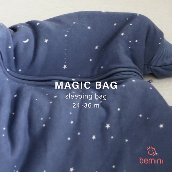 BEMINI Babyslaapzak - MAGIC BAG 24-36m - TOG 1.5 - Pady quilted jersey - Brick