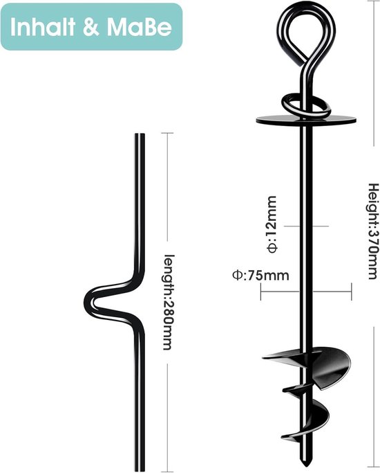 Trixie Grondpen - Hondenriemaccessoire - 40x0.9 cm - Aanleglijn - Pets Place
