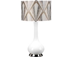 Elstead Lighting LED Tafellamp MILO | 1X E27 Max 60W | Polished Nickel, White, Silver