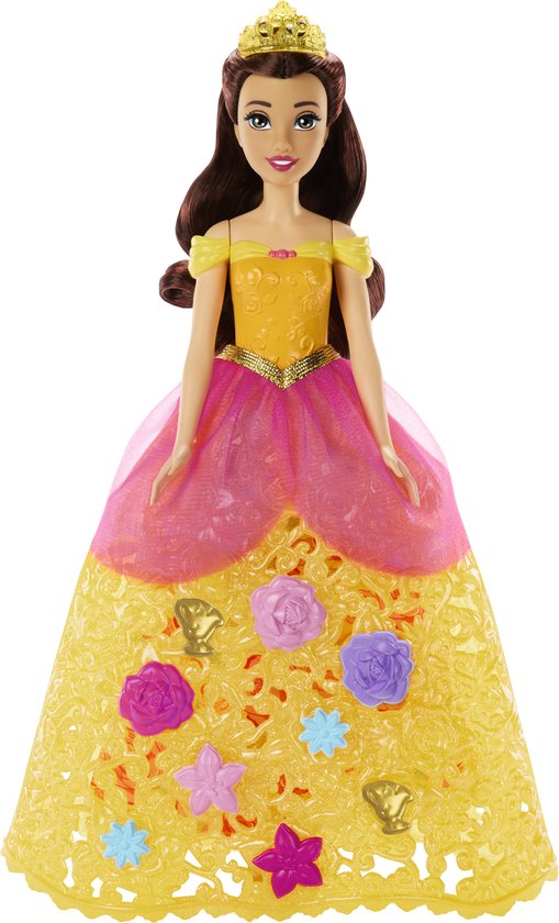Disney Princess Disney Prinses Belle in Bloemenjurk Pop — afbeelding 5