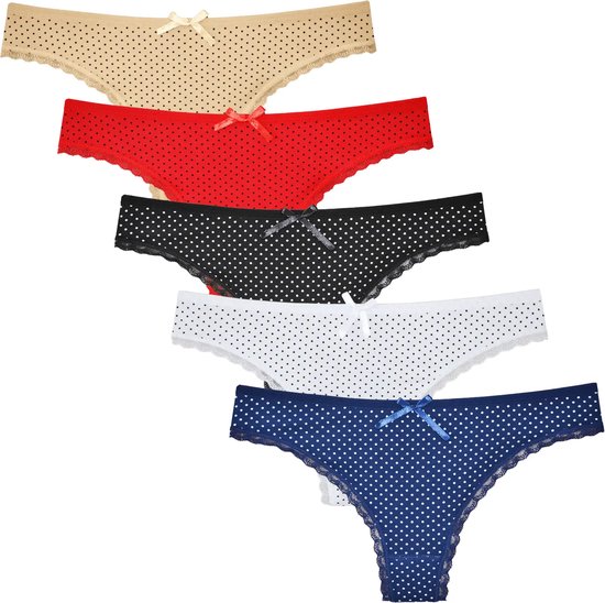 Fine woman 5-pack string Stippel - 806 - M | bol