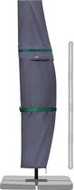 Beschermhoes voor parasol/zweefparasol met stang afdekhoes donkergrijs 100% polyester waterdicht met ventilatieopeningen - Tuin Balkon Aankoop