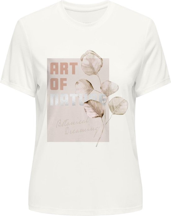 Only T-shirt Onlfree Life Modal S/s Atelier Top 15307292 Cloud Dancer/art Dames Maat - M