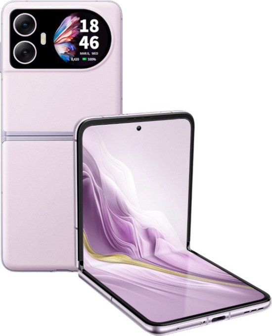 Blackview HERO 10 Smartphone - 6,9 inch 2,5K Opvouwbaar Dual-Scherm - 108MP Camera - 36GB RAM + 256GB Opslag - 4000mAh 45W Snel Opladen - Dual-SIM Android 13 - GPS NFC - Paars