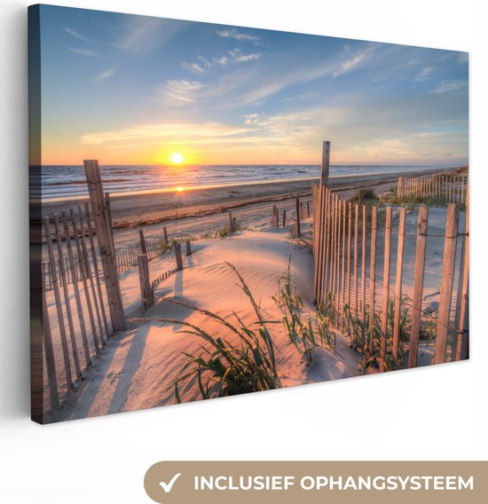 Foto: Canvas schilderij natuur 120x80 strand en zee kamer decoratie accessoires schilderijen woonkamer zonsondergang wanddecoratie slaapkamer muurdecoratie keuken wanddoek interieur binnen woondecoratie huis woonaccessoires