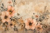 Bloemen poster - Natuur poster - Tuinposter Bladeren - Tuinposter - Schuttingdoek - Tuin decoratie voor buiten tuinposter 90x60 cm