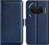 Nothing Phone (2a) Hoesje - MobyDefend Luxe Wallet Book Case (Sluiting Zijkant) - Blauw - GSM Hoesje - Telefoonhoesje Geschikt Voor Nothing Phone (2a)