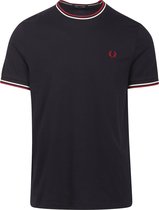 Fred Perry - T-Shirt M1588 Navy T55 - Heren - Maat XL - Modern-fit