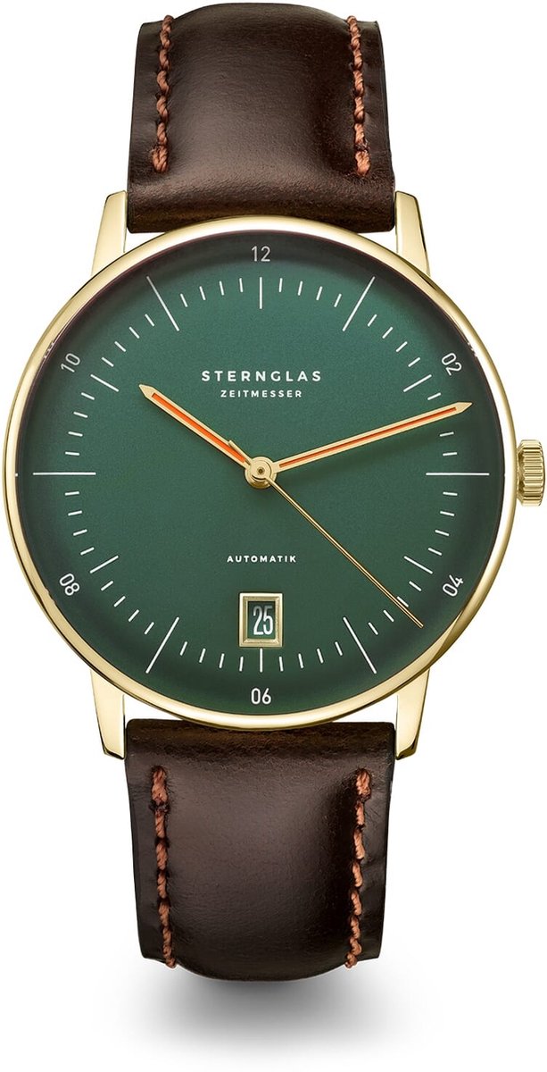 Sternglas S02-NAC22-BR01 NAOS AUTOMATIK Edition CAMBRIDGE British Racing Green Heren Horloge