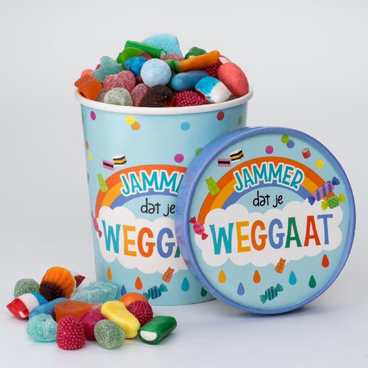 Candy bucket - Jammer dat je weggaat