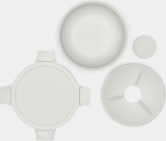 Récipient à salade Brabantia Make & Take - 1,3 l - Plastique - Gris clair