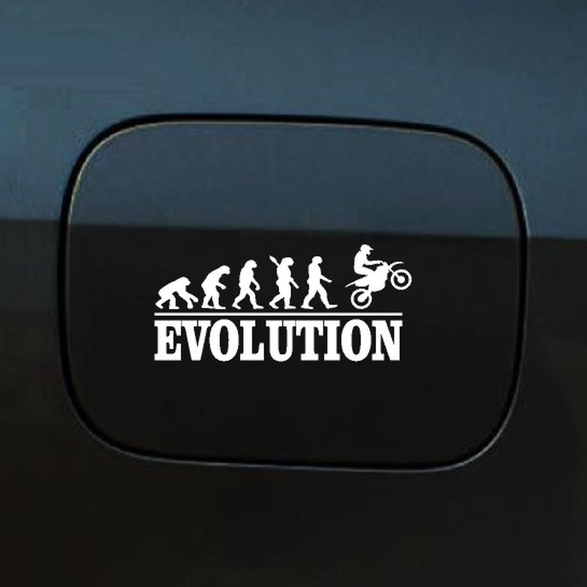 Bumpersticker - Evolution Motercross - 20x9.3 - Wit