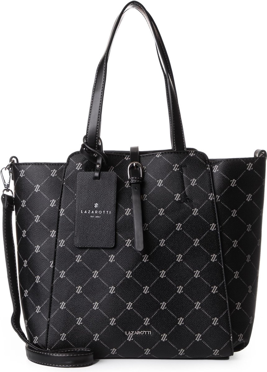 Lazarotti Schoudertas Palermo Handbag Black Zwart
