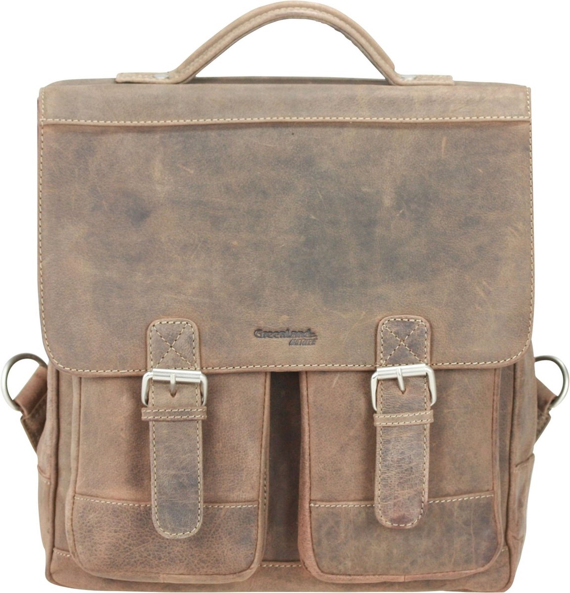 Greenland Nature Stone Schoudertas Messenger Leer 33 cm - cm ( Zoll) - stone