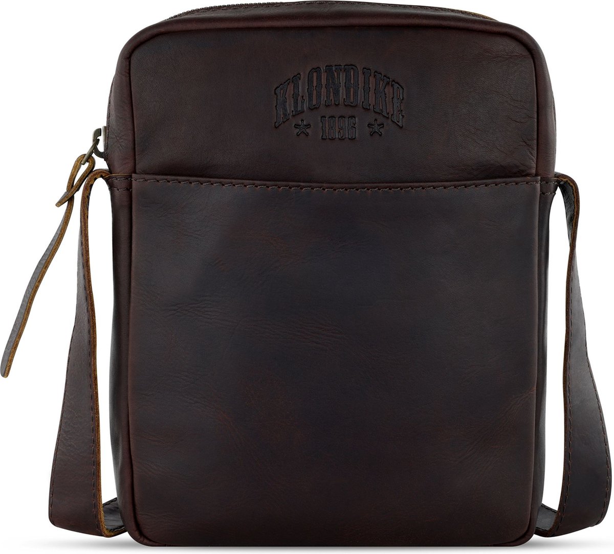 KLONDIKE 1896 Leren Schoudertas Rush Faye Shoulderbag Darkbrown Donkerbruin
