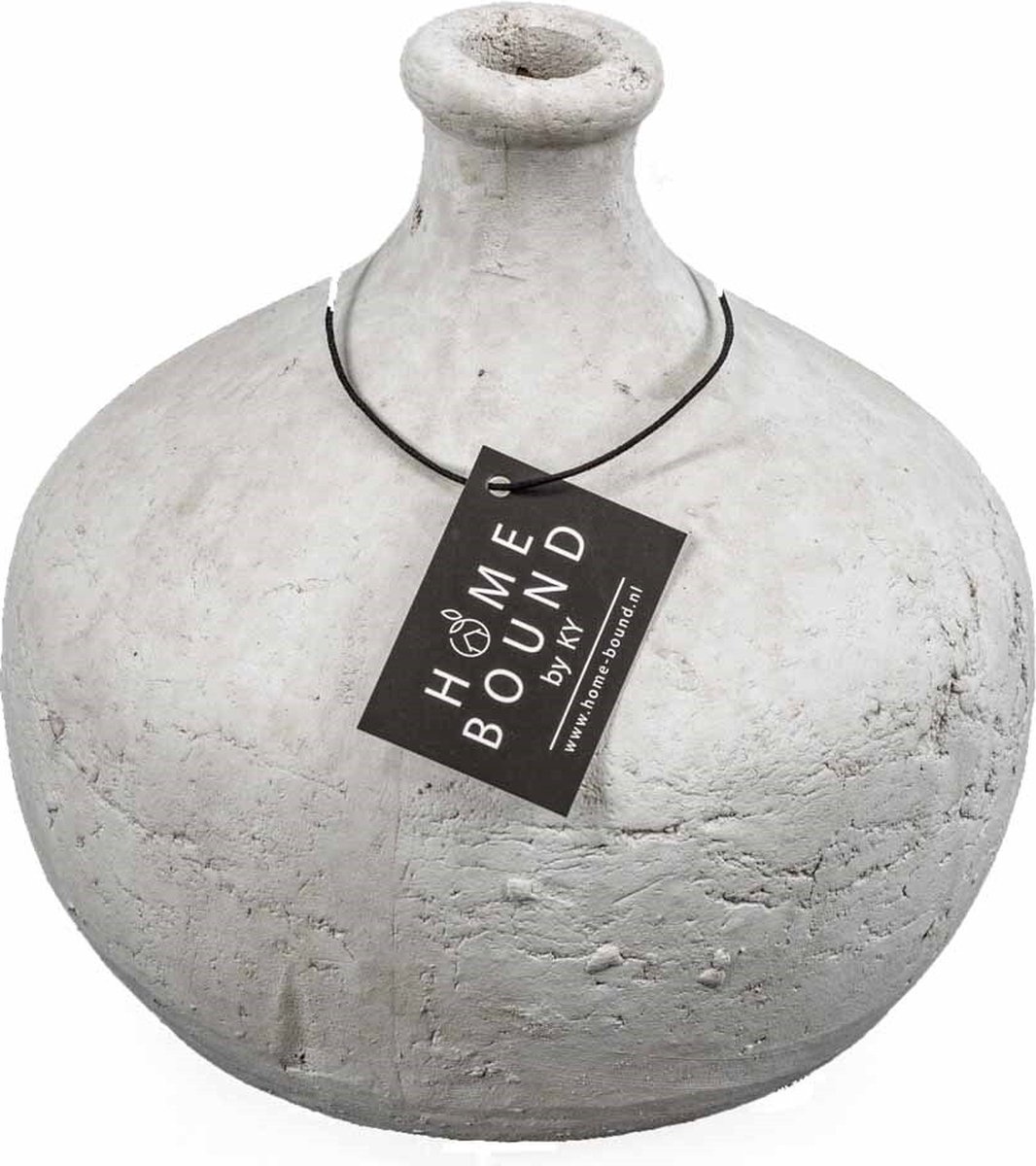 Homebound by Kolony HomeBound by KY | Aardewerk vaas wit | 15x15x14cm | vaas wit aardewerk