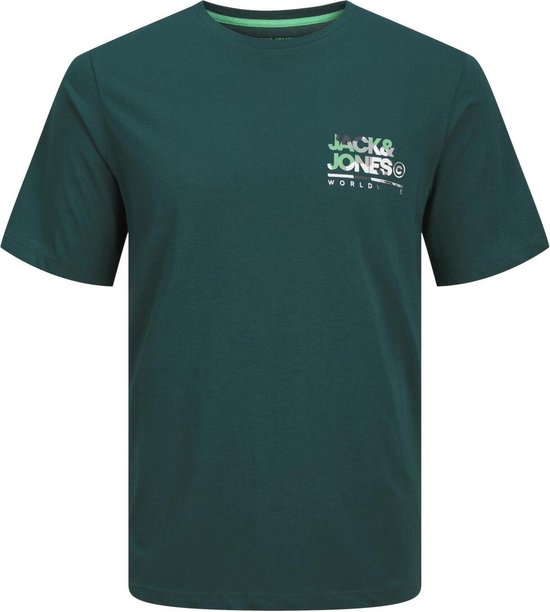 Jack & Jones T-shirt Jjluke Tee Ss Crew Neck 12256785 Deep Teal/small Mannen Maat - M