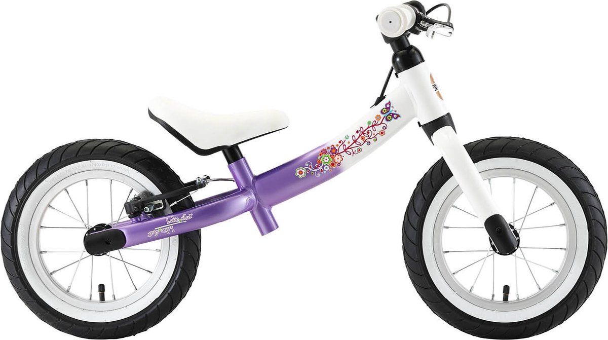 Bikestar Meegroei Loopfiets Sport 12 Inch Lila Wit