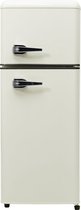 Merax Retro Mini Koelkast met Vriezer 92L Volume - 64L Koelkast met 28L Vriezer - Tafelmodel Koel- Vriescombinatie met Verstelbare Poten - Antiek Wit