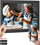 CASIVO Digitale fotolijst met WiFi en Frameo App – Fotokader 15.6 inch – HD IPS Display - Micro SD - Touchscreen - Zwart