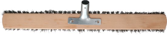Buemag Bezemkop - Arenga/Elaston mix - zwart/wit - hard - hout - 60 cm - 26mm - straatbezem/buitenbezem - bezem van Buemag — afbeelding 4