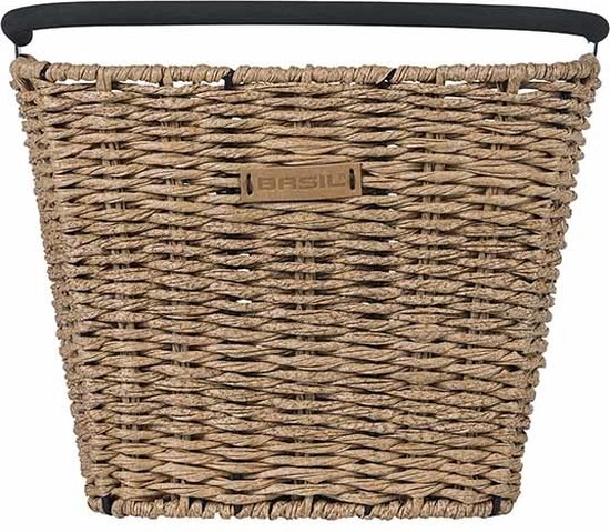 Basil Bremen Rattan Look KF Fietsmand - Voor - Kunststof Rotan - Seagrass van Basil — afbeelding 3