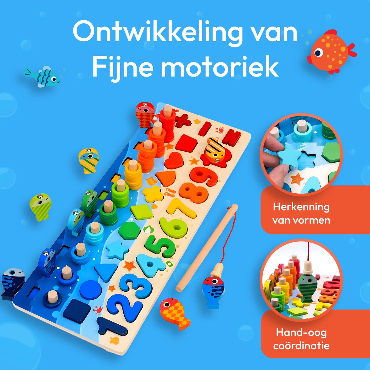 Montessori Speelgoed - Kinderspeelgoed - Educatief Speelgoed 3 jaar - Houten Speelgoed - Sensorisch Speelgoed - Jongens en Meisjes - Busy Board — afbeelding 7