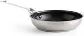KitchenAid Stainless Steel Koekenpan 24cm - PFAS-vrije antikleeflaag - Koekenpan inductie - Keramische pan - Ovenbestendig tot 160°C - Zilver
