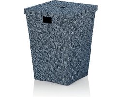 Wasmand, Met Deksel, 52 x 40 cm, Rook Blauw, Polypropyleen - Kela | Alvaro
