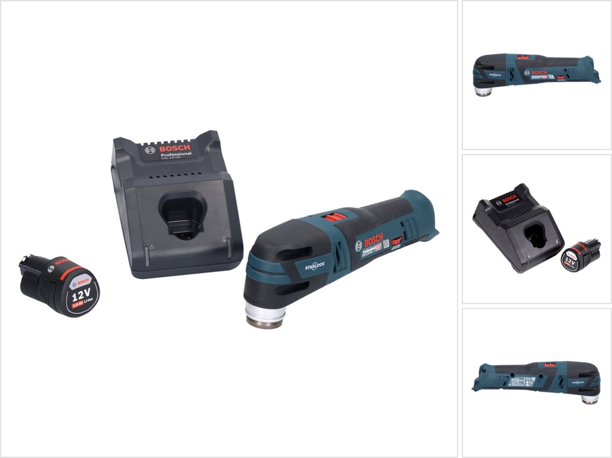 Bosch GOP 12V-28 Professionele Draadloze Multi-Cutter Starlock Brushless + 1x accu 3.0 Ah + lader