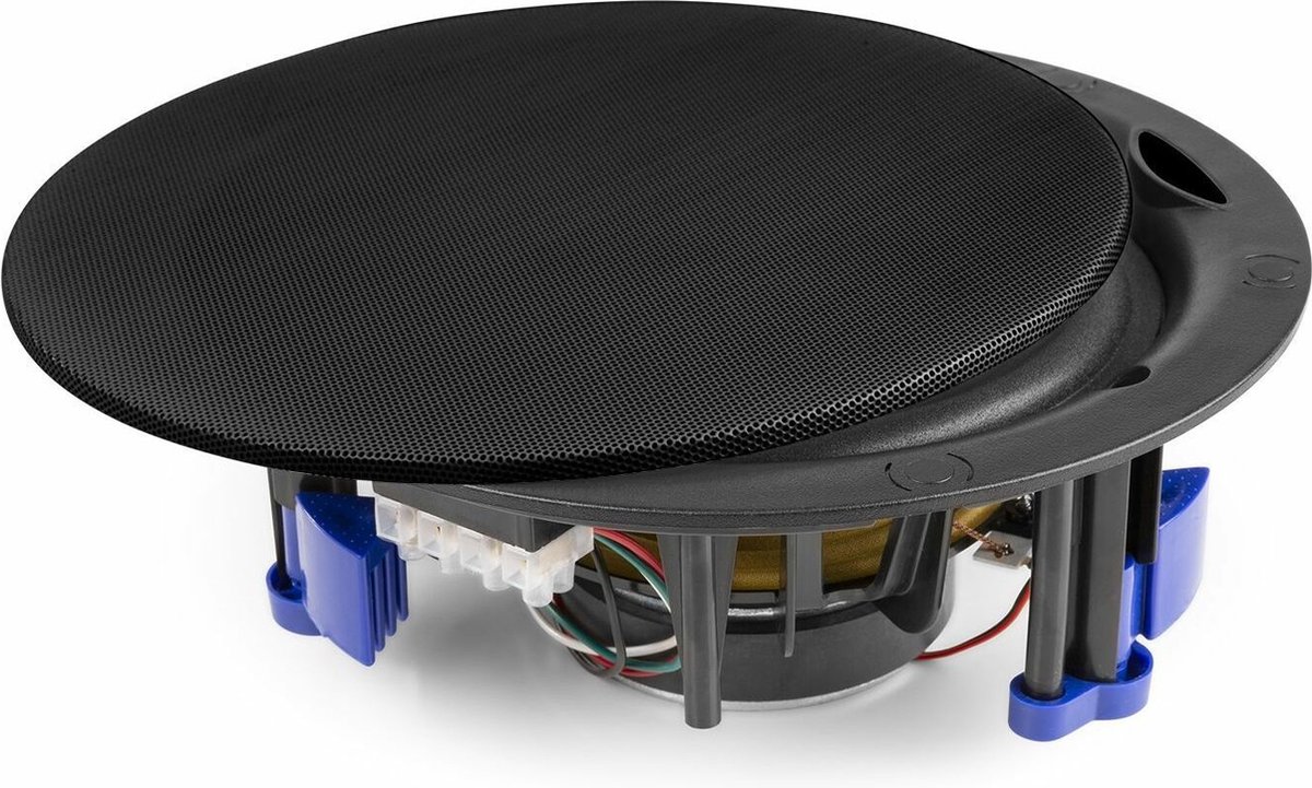 2-zone Bluetooth geluidsinstallatie van Power Dynamics - 12 zwarte plafondspeakers + 240W versterker thumbnail 5