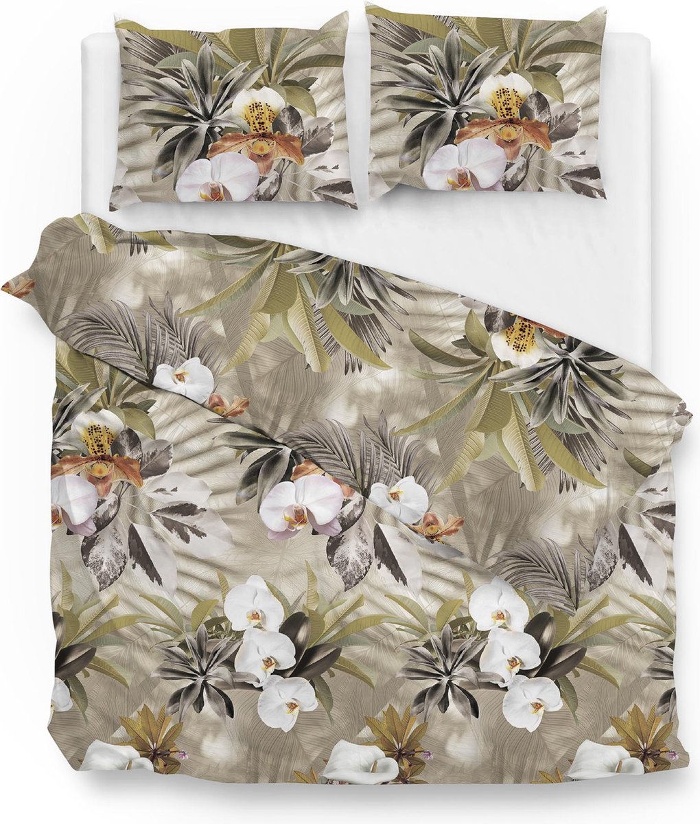 Zohome Valerie Dekbedovertrek - Lits-jumeaux - Katoen - 240x200-220cm - Groen