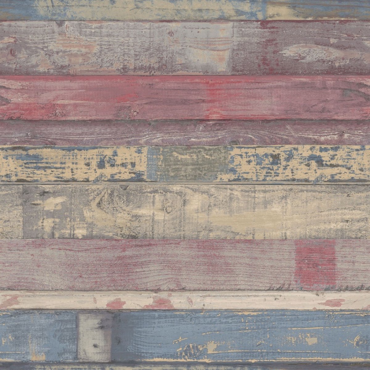 Homestyle - Behangpapier - Oude Planken - Behang - Rood - 0,53 x 10 M.