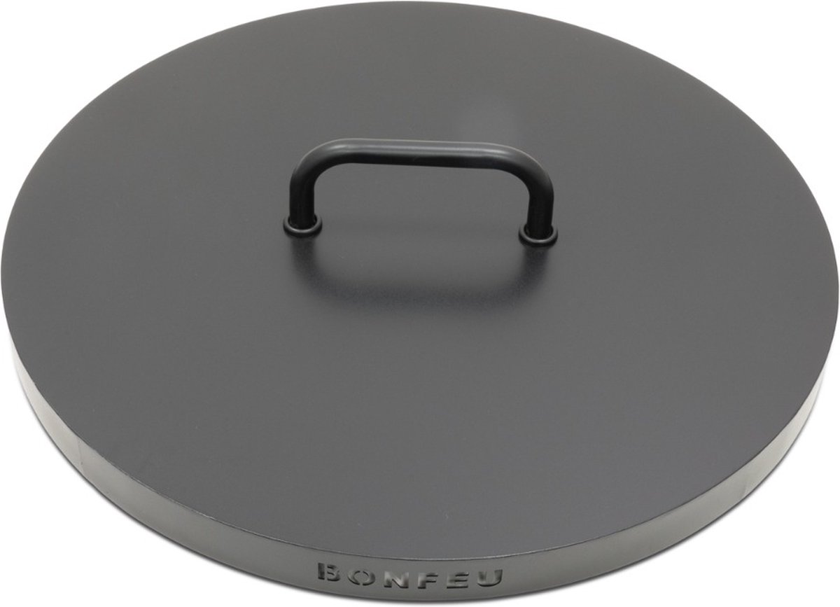 BonFeu Lid for Fire Bowl 100 cm - Black Steel - With 4 cm Rim