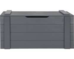 Product: WOOOD Dennis Speelgoedkist - Grenen - Staal Grijs - 42x90x42, van het merk 