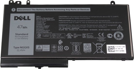 Dell W9FNJ Batterij - 47Wh Capaciteit