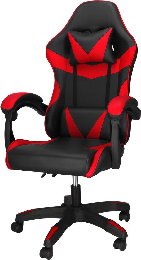 Springos Ergonomische Gamingstoel Rood/Zwart Verstelbaar - Springos - €99,95