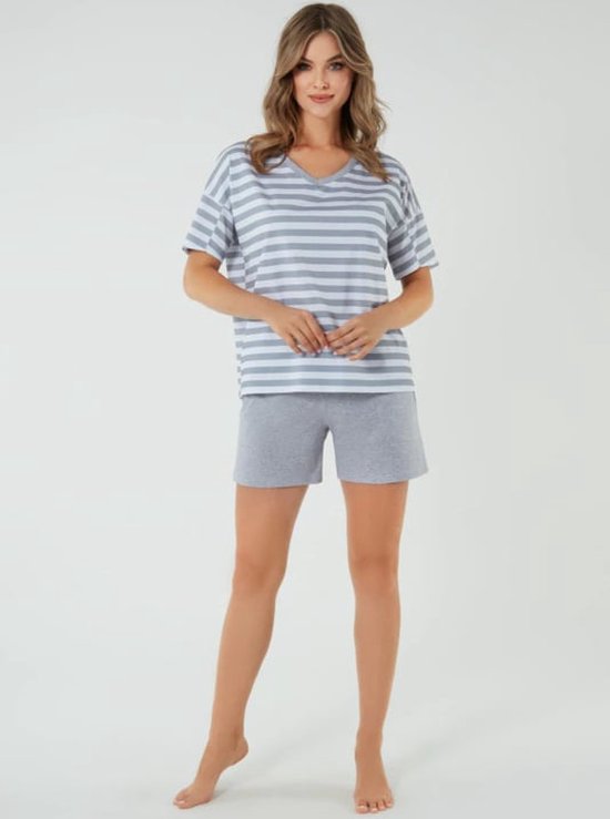 sesto senso Elegante pyjama met korte mouwen voor heren, met knopen sesto senso Elegante pyjama met korte mouwen voor heren, met knopen