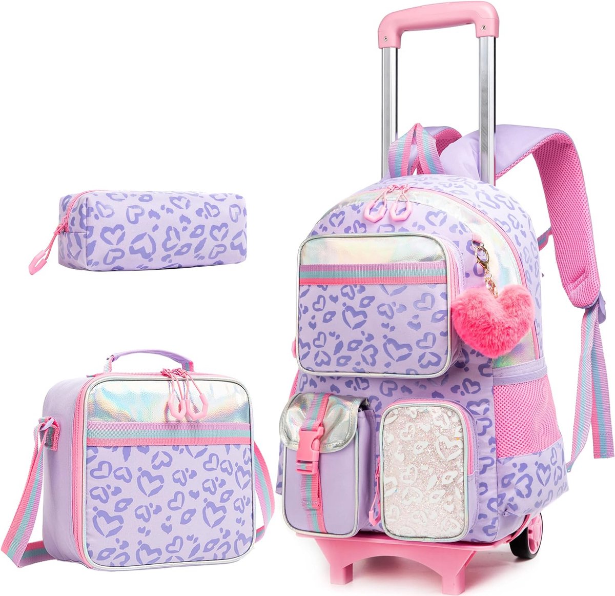 Schooltas met wieltjes trolley schooltas rugzak schoolrugzak trolley bol