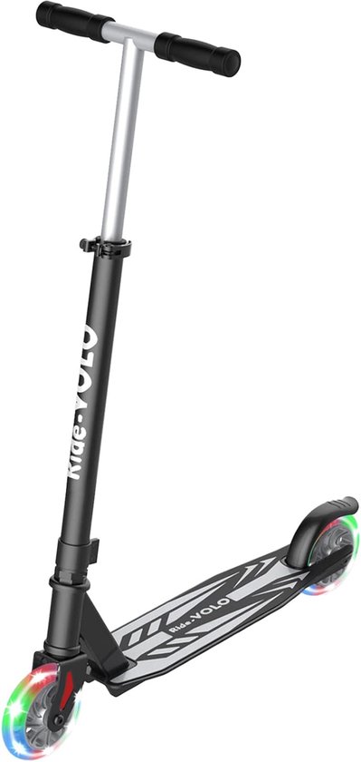 RideoVOLO Luxe Kinderstep - Aluminium Step - Lichtgevende wielen - Grijs